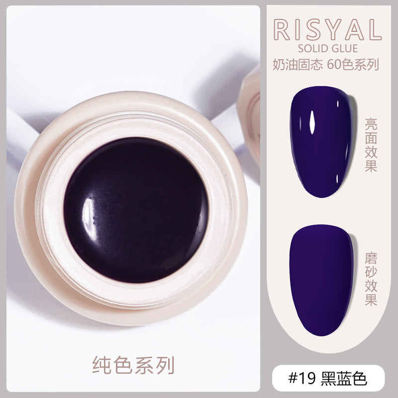 Risyal icy solid gel polish 5ml - smooth cream gel nail polish, japanese style nail polish for nail salons