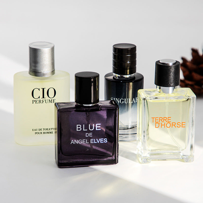 Men's perfume azure earth sentiment charming blue men's new four-piece gift box perfume export cross-border supply