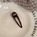 Ankola red metal hairpin sweetclassy sense of childlike girl side broken hair bangs duckbill clip hair accessories