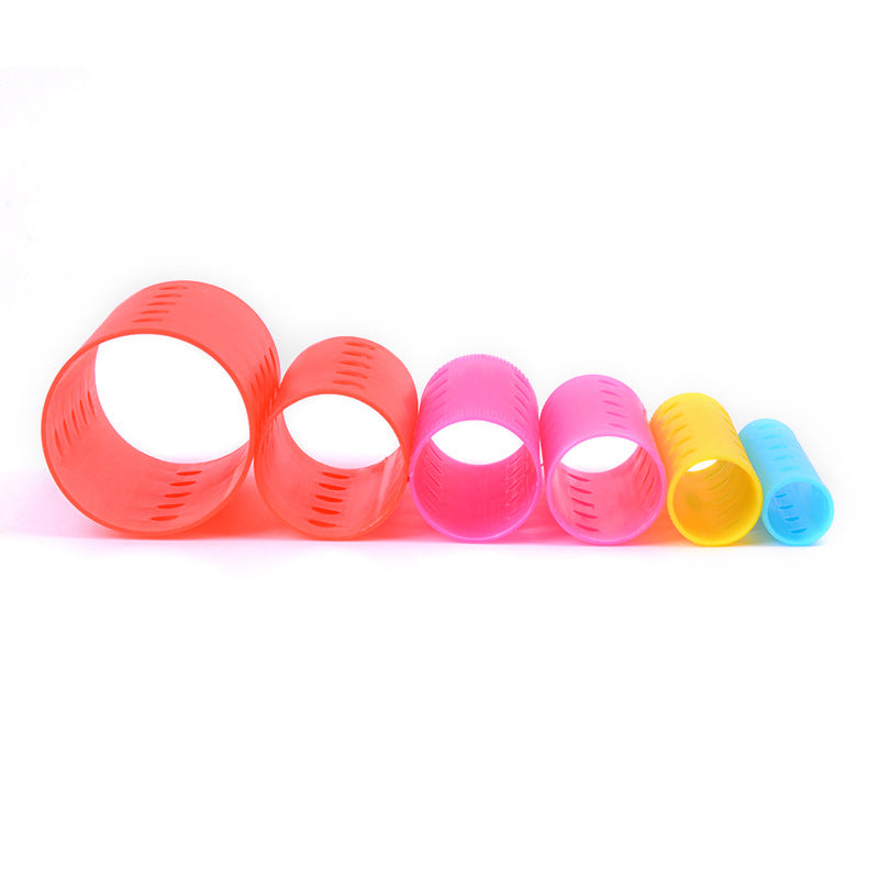 Amazon light tube hair curler multi-size suit hair styling tool plastic light tube curling iron with free pins