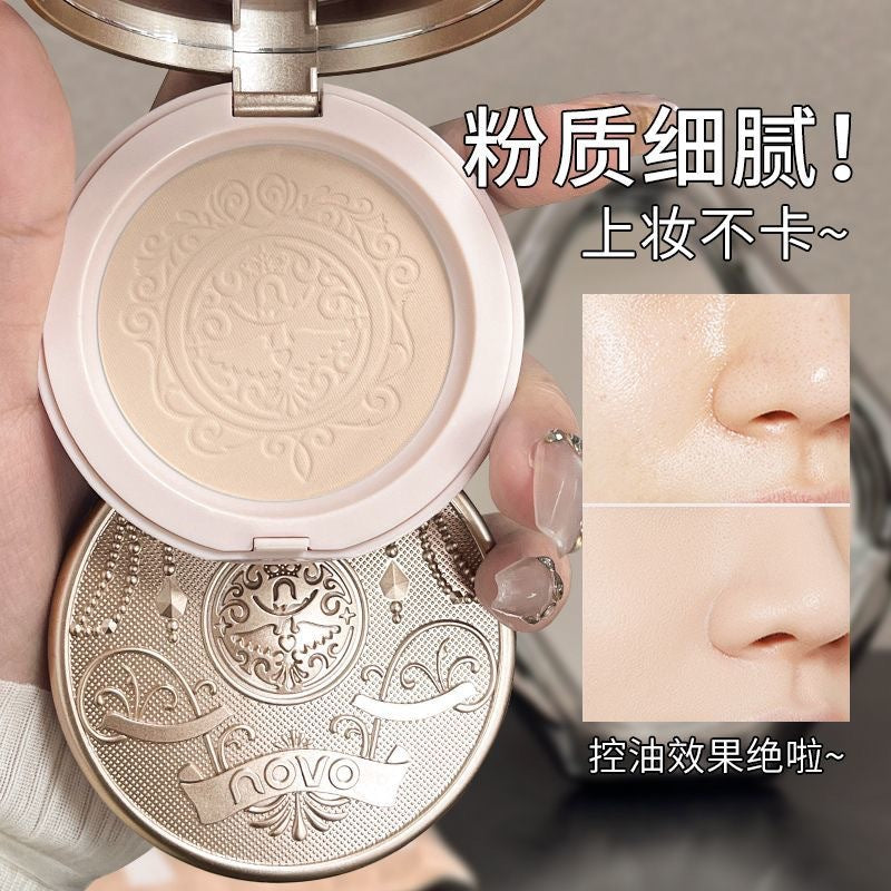 Novo soft gauze feather-like makeup powder, oil control, makeup touch-up, concealer, non-stick powder, dry and wet dual-use, waterproof, non-removing makeup powder bottom