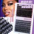 false eyelashes set box european and american thick 30p-100p combination curling eyelashes glue style penglai factory