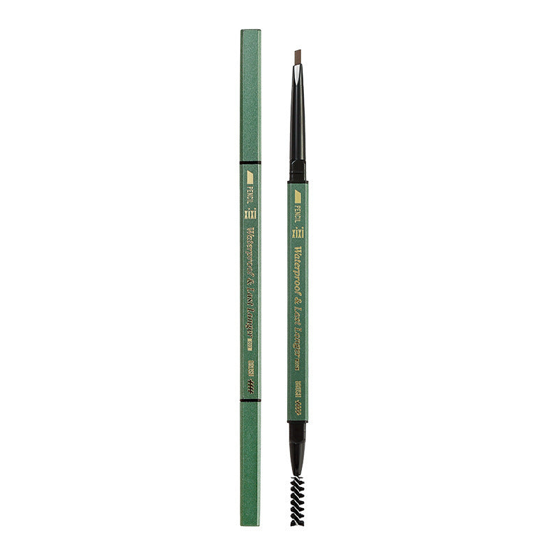 Xixi waterproof long-lasting double-ended eyebrow pencil, ultra-fine head, extremely small triangular roots, clear wild eyebrows, no smudging