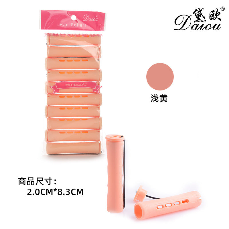 American cold perm bar, curling bar, curling iron, plastic perm rubber band, hairdressing tool, covered hair roll, in stock wholesale