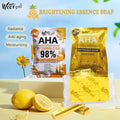 soap bagged soap turmeric aha fruit soap arbutin brightening moisturizing cleansing scrub 80g
