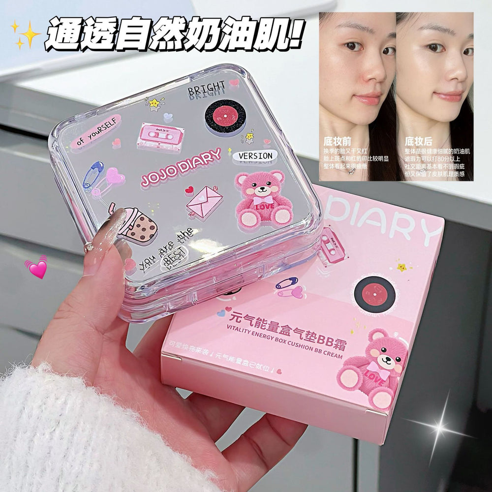 Jiujiu diary vitality energy box cushion foundation cream hydrating oil control concealer long-lasting non-removing cream skin bb cream