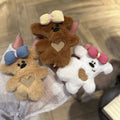 Cute plush doll bowsbear hairpin duckbill clip easiest for matchgirl heart bangs side clip cartoon hairpin