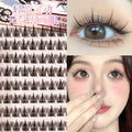 Xixi pure desire trilogy glue-free false eyelashes 120 large capacity nature artificial segmented no glue needed for beginners