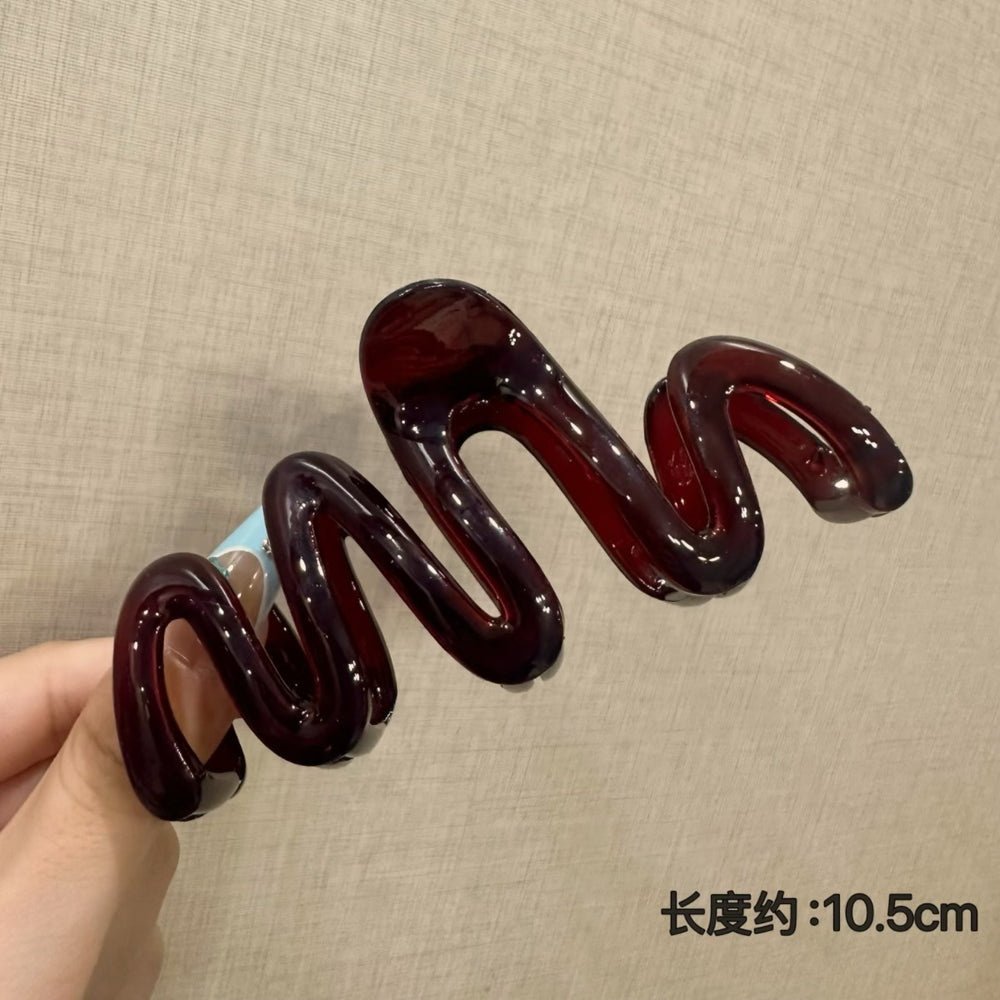 Japanese style classy cute transparent white polka dot fashion multi-hair sweet large size back of head shark girl hairpin hair accessories