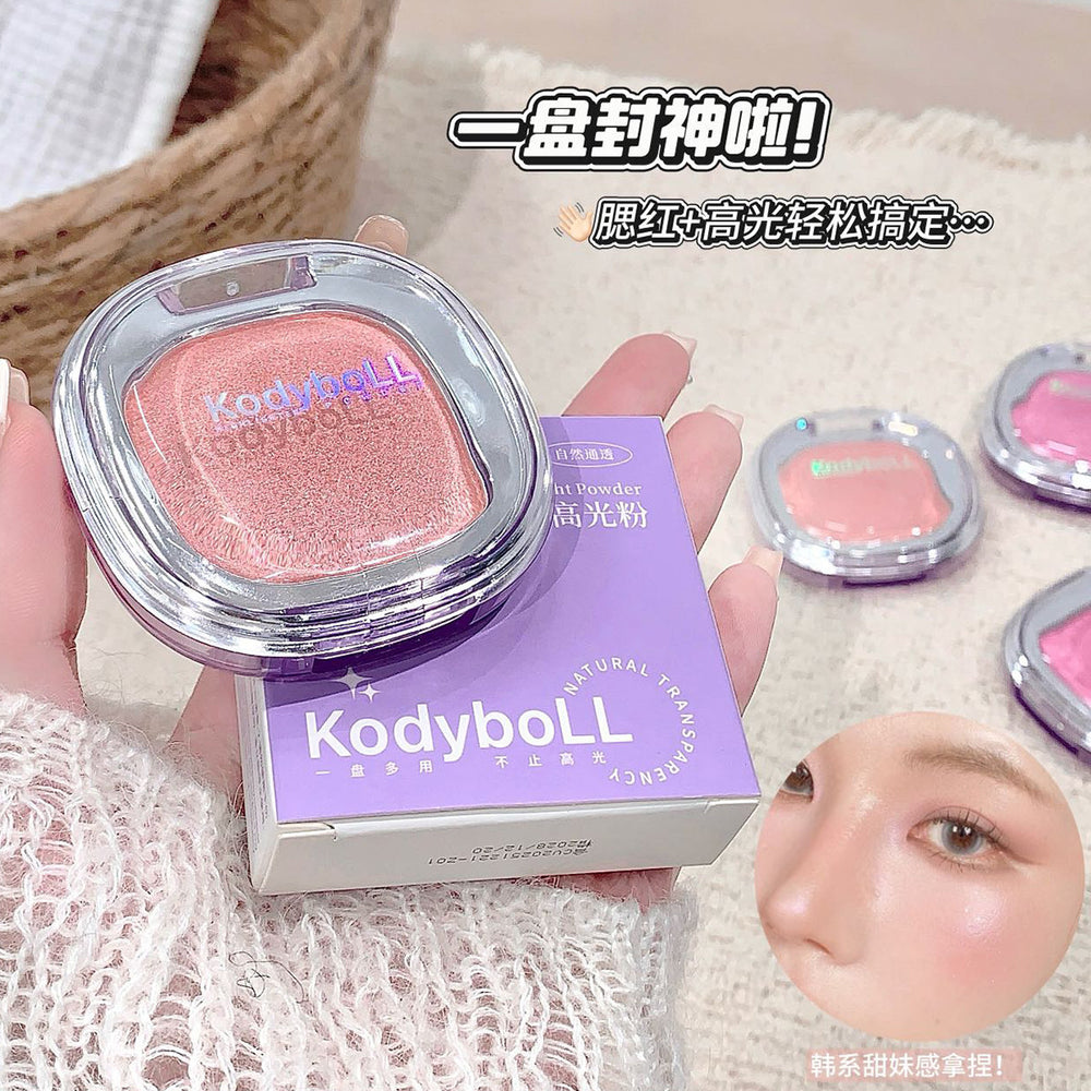 Kodyboll clear focus highlighter powder atmosphere burst pearlescent fine shimmer stereo brightening highlighter blush all in one
