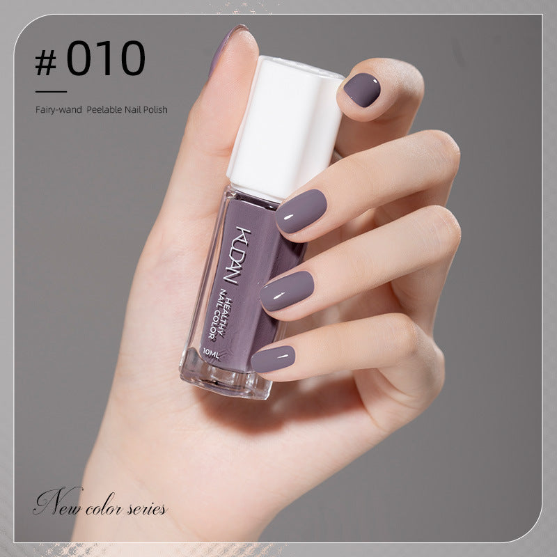 Kudan pure english cross-border special water-based nail polish no baking long-lasting quick-drying peelable 10ml polish