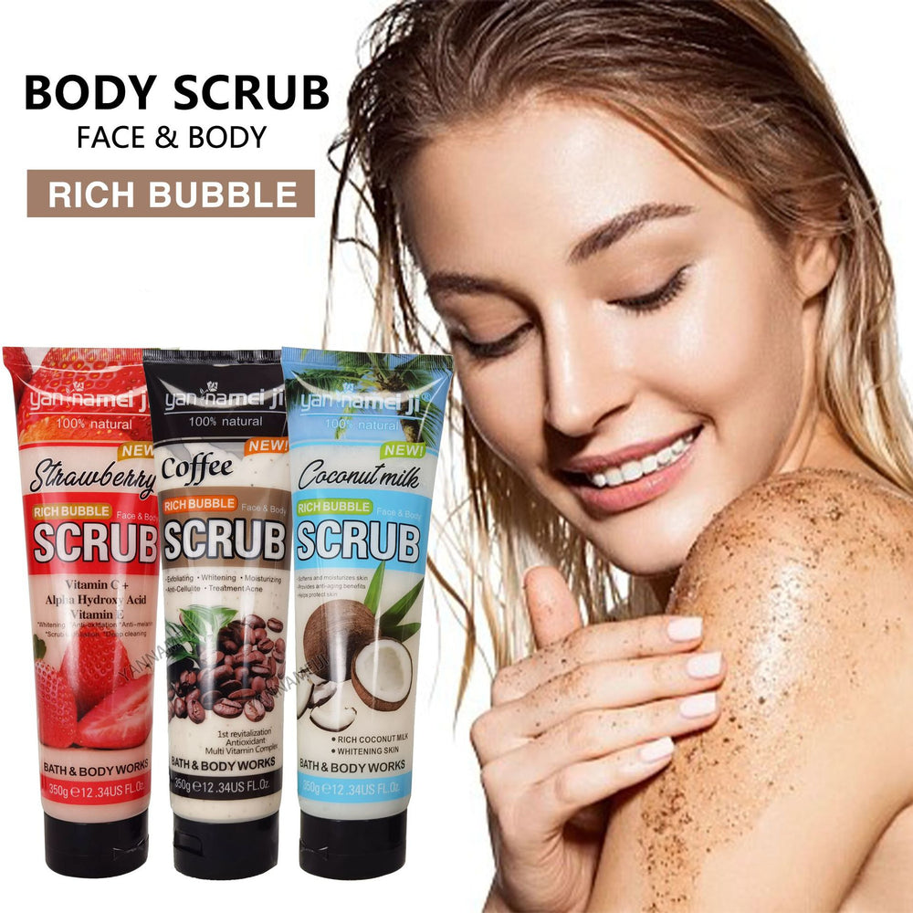 strawberry scrub deep cleansing exfoliating cleansing chicken skin bamboo charcoal facial body scrub bath salt