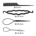Best selling five-piece suit hair curler sponge quick ball hair accessories hair comb k-style hair pulling needle centipede hair curler