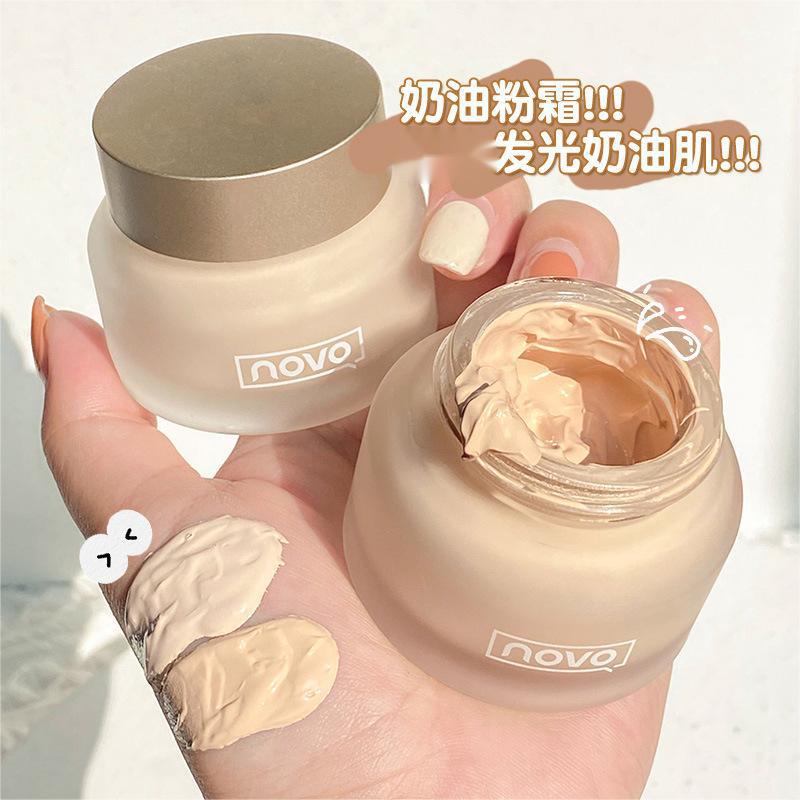 Novo zhencai soft light liquid foundation waterproof sweatproof concealer long-lasting non-removing makeup moisturizing and modifying skin color powder bottom cream