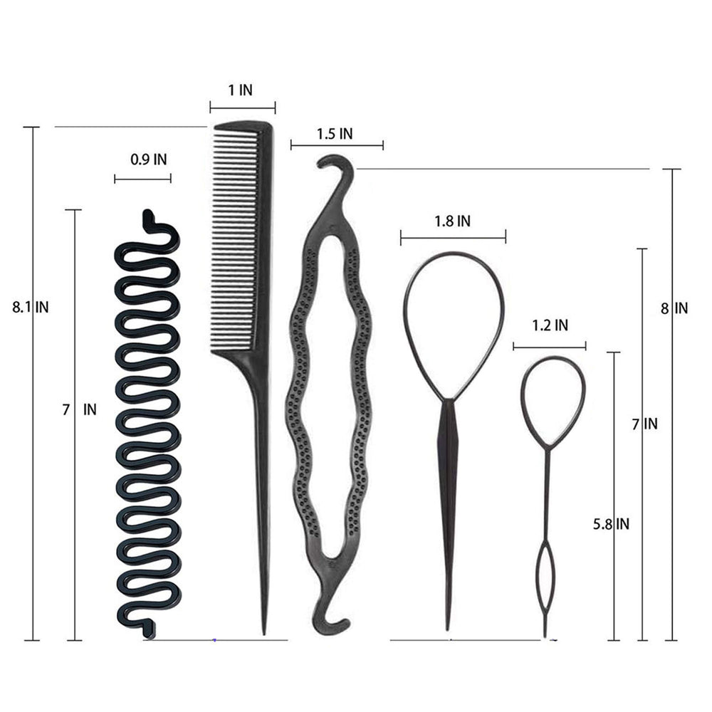 Hair styling supplies: 54-piece hair bun maker set - includes hair pins, hair styling tools for chignon, flower bun, and other hairstyles