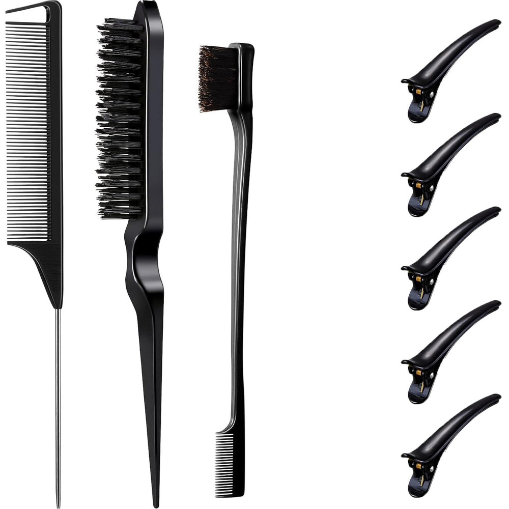 Hairdressing comb, three rows of pointed tail comb, fluffy hair, hair comb, hair cleaning tool, various combs, cleaning brush