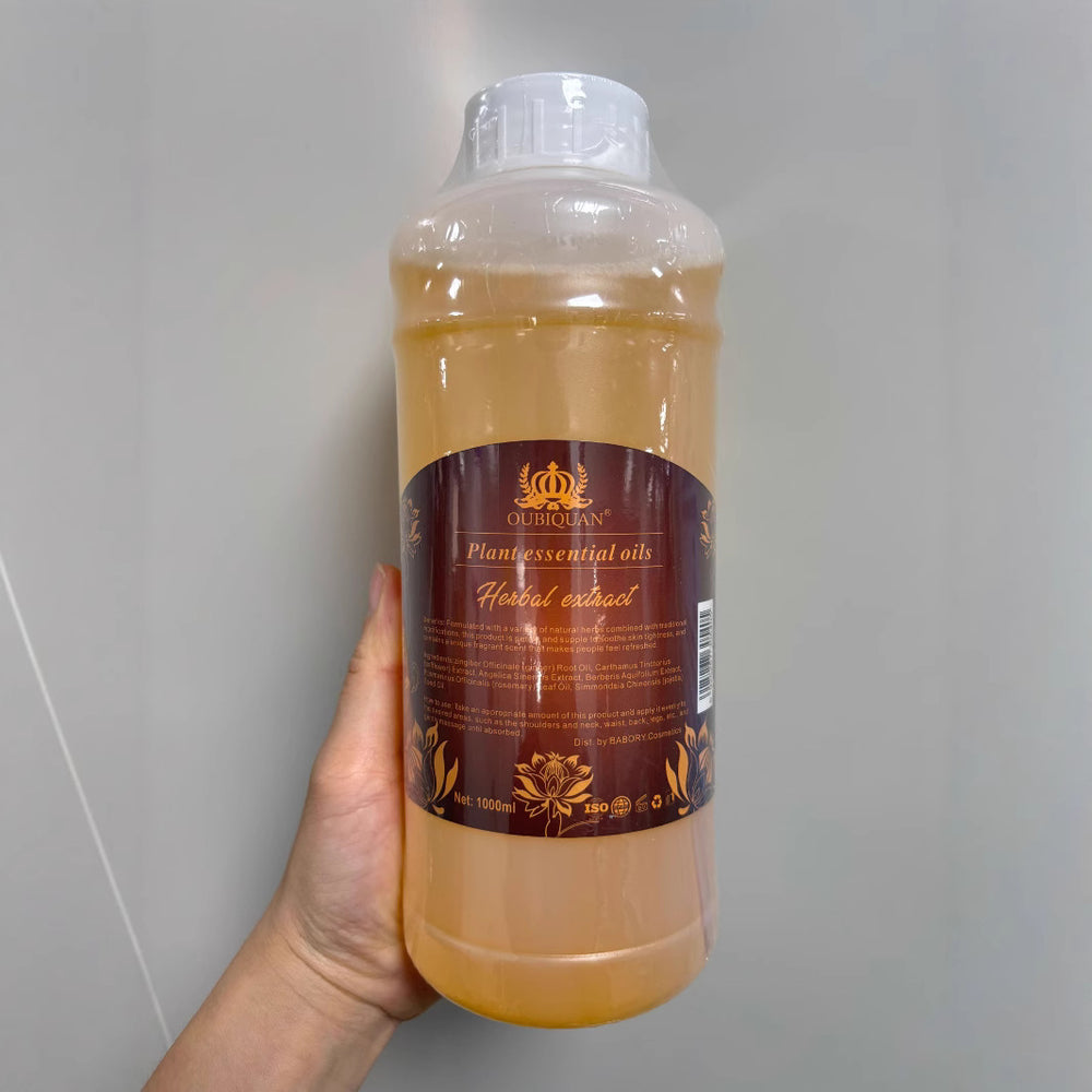 herbal compound plant massage essential oil 1000ml whole body massage and scraping oil to soothe meridians and activate meridians oil export