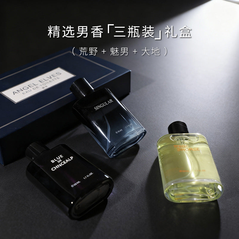 New fragrance set: charming men's cologne, long-lasting eau de toilette, azure wilderness earth woody scent - wholesale