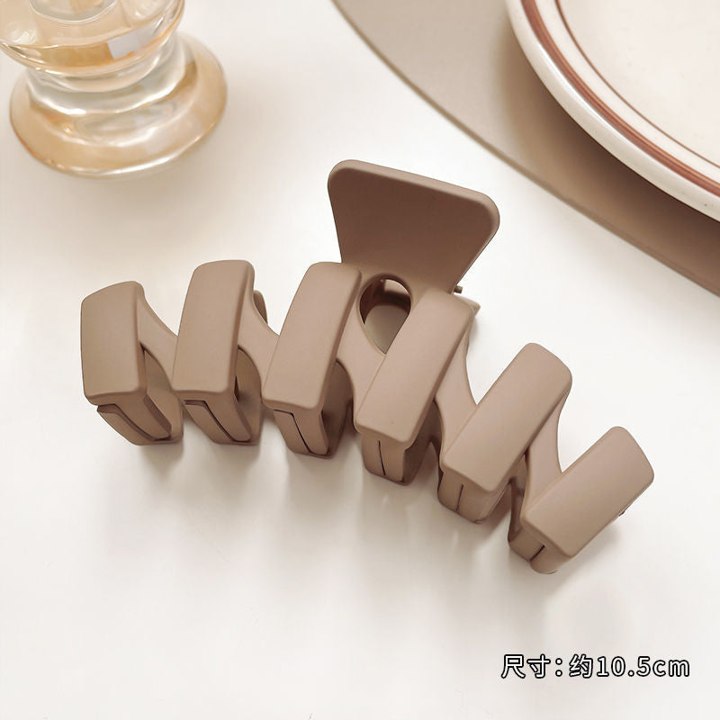 Springnew arrivaleasiest for match cross cut out hair grip milk tea coffee color elegant grip clip hairpin casual hairpin hair accessories