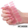 Zhengxiang cross-border fashion pure color gel manicure stickers waterproof flash uv light therapy semi-baked nail stickers full stickers personalized