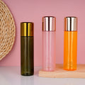 Cylindrical pet plastic bottle for skincare products - essence, lotion, toner - empty refillable bottle, 180ml