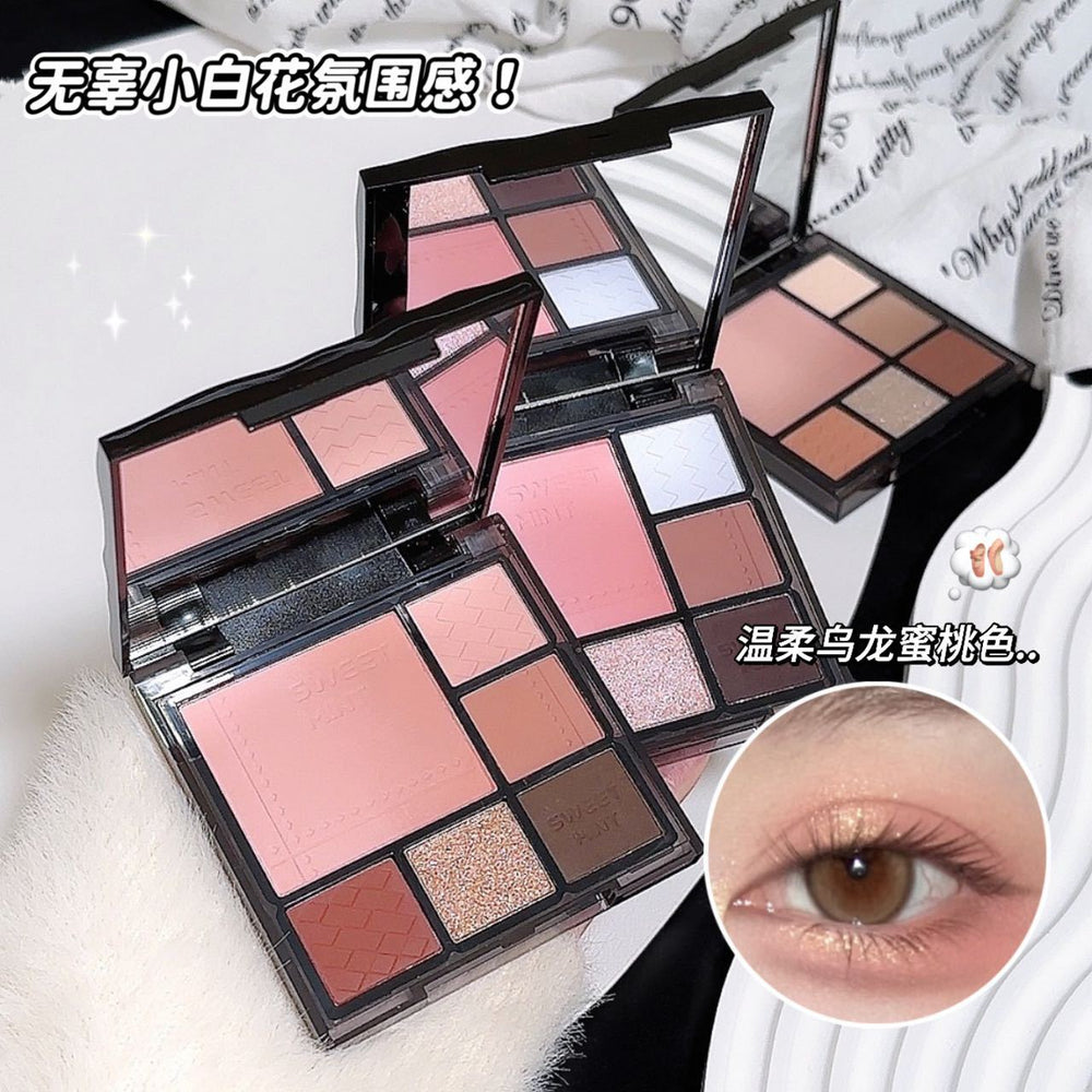 Sweet mint gradient eyeshadow palette - everyday commute, earth tones, matte, highlighter, contour, blush all-in-one