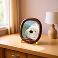 【sweet potato's pick】cosmetic mirror - portable folding makeup mirror with plastic storage, perfect for home, dorm, or office
