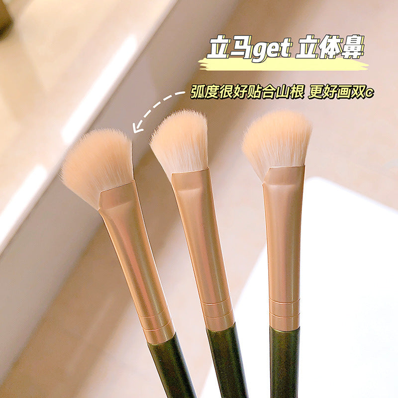 Jonbos sickle nose shadow brush contouring brush semi-fan-shaped oblique head flat head makeup brush nose side brush nose beauty tool