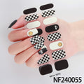 Zhengxiang factory customized gel nail stickers uv semi-cured nail polish glue hot stamping korean semi-cured nail art stickers wholesale
