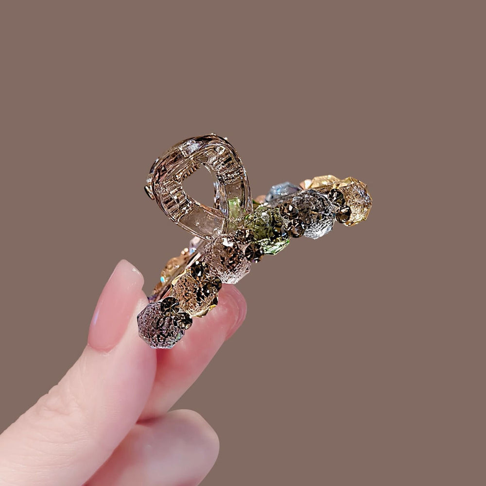Casualeasiest for match rhinestone gripper female elegantfashion back of head half-tied gripper hair clip new arrivalkorean style side clip headwear