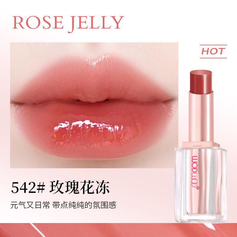 Wodwod crystal jelly mirror lipstick - long-lasting, hydrating, and glossy for a natural, flawless look - perfect for everyday wear and brightening your complexion