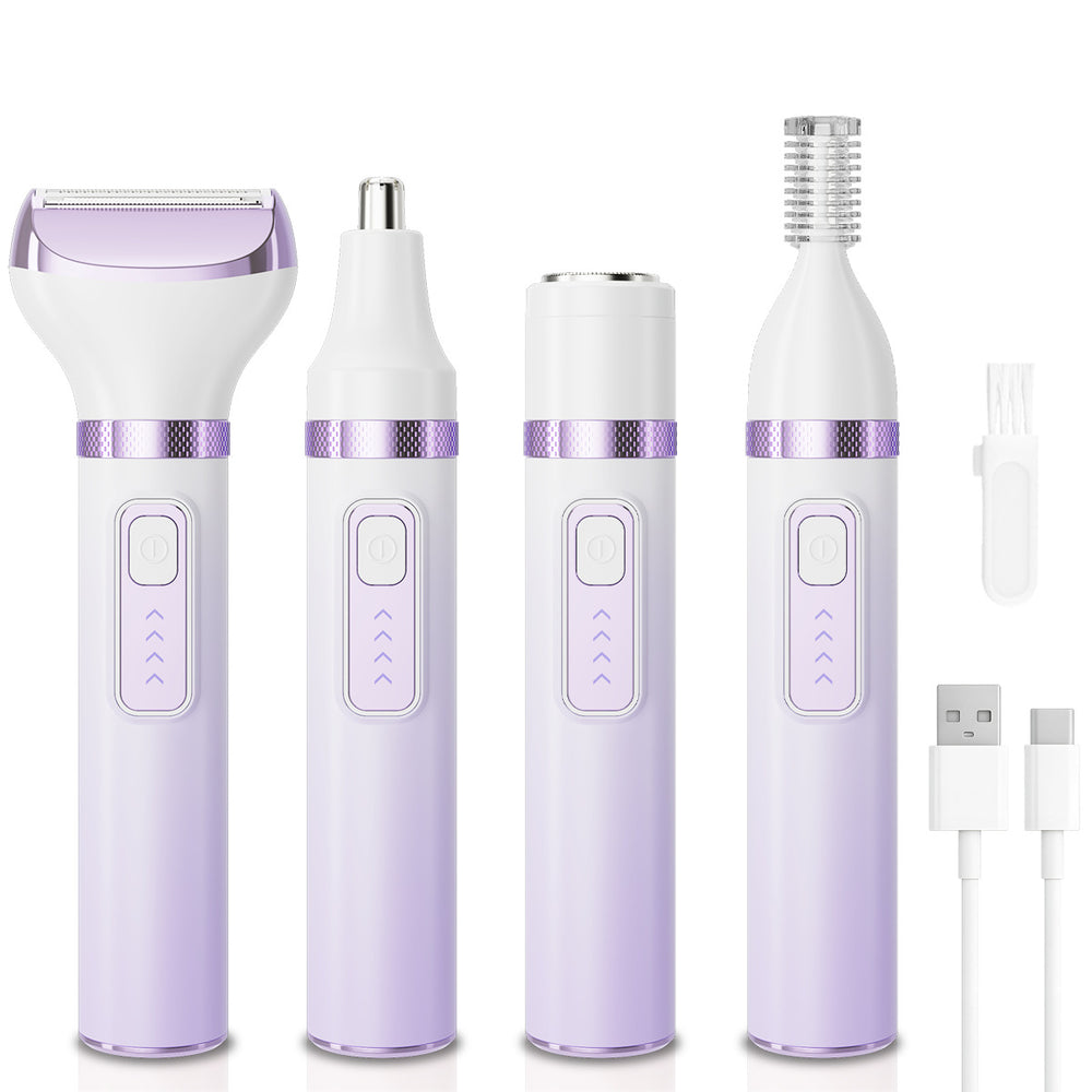 electric underarm and private area shaver for men and women, 3-in-1 multi-functional hair removal device, eyebrow trimmer, and shaver