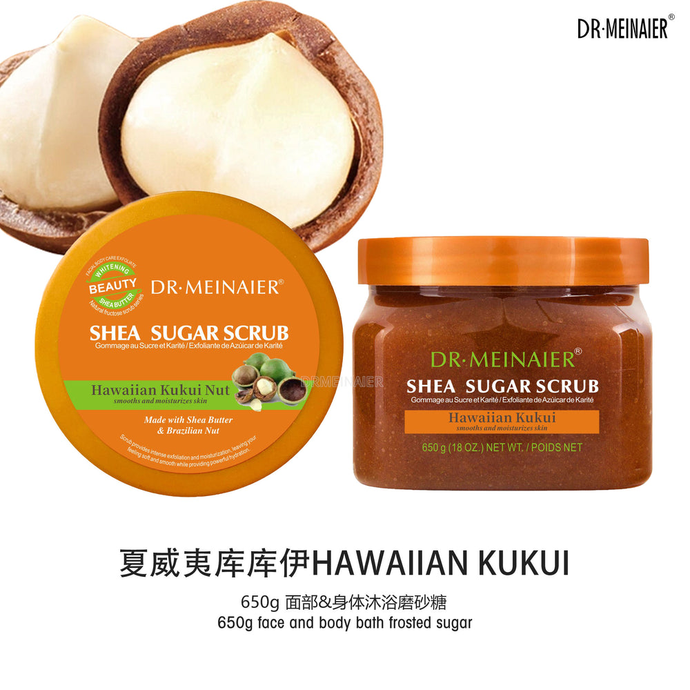 fruit sugar scrub 650g - body scrub, bath salt, exfoliating scrub for keratosis pilaris, cleansing, and long-lasting fragrance