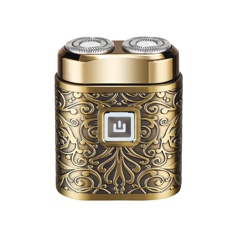 Retro portable mini electric shaver, fully waterproof, men's razor, metal wholesale, fully washable