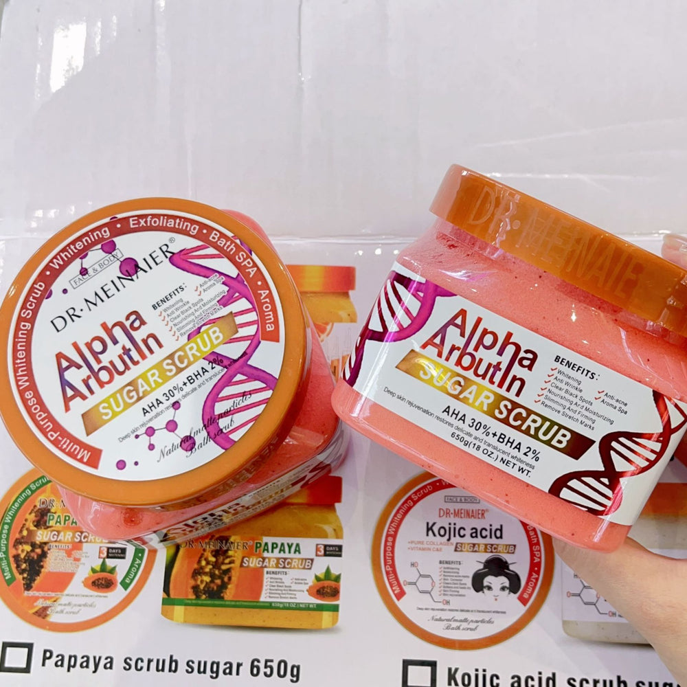 arbutin scrub body exfoliating sea salt bath wet salt arbutin scrub sugar 650g foreign trade
