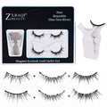 magnetic eyelashes for natural women, 2 pairs of black stem fox eyelashes, magnetic with clip set, european and american hot style