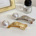 Casual design large pearl hairpin for women, back of head hairpin, classy shark clip, headwear, new arrivalsummer gripper