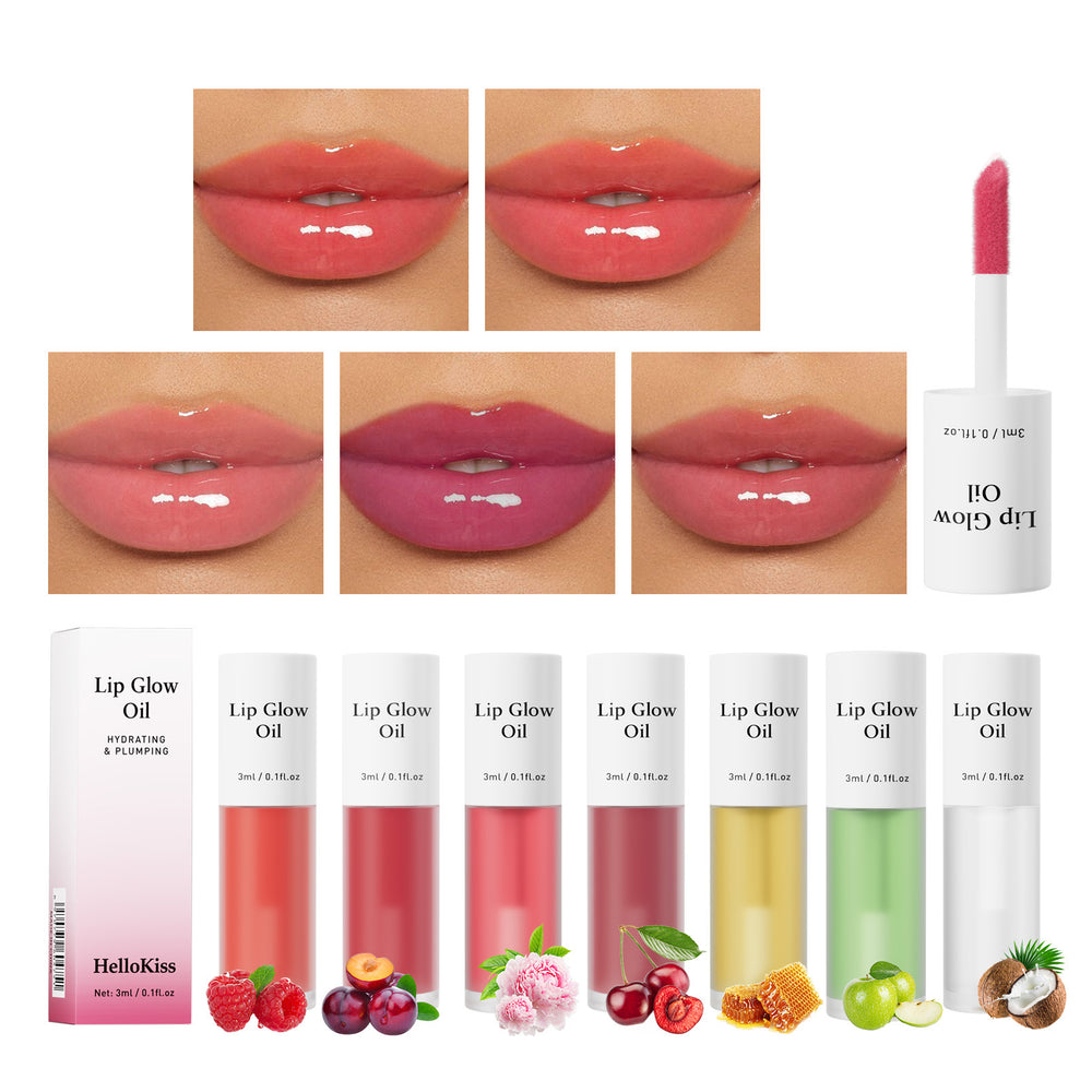 Tk amazon bestseller fruit lip oil - long-lasting, pigmented, moisturizing lip oil - neutral tube - export factory