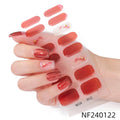Zhengxiang personalized french gel manicure stickers hot glitter powder fashionuv baking lamp hardening semi-cured nail stickers