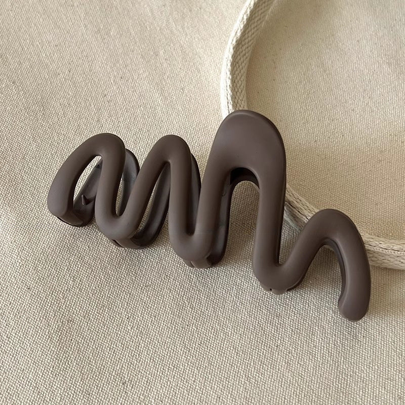 Maillard wave frosted gripper elegant hairpin female back shark clip 2024 new hairpin headwear