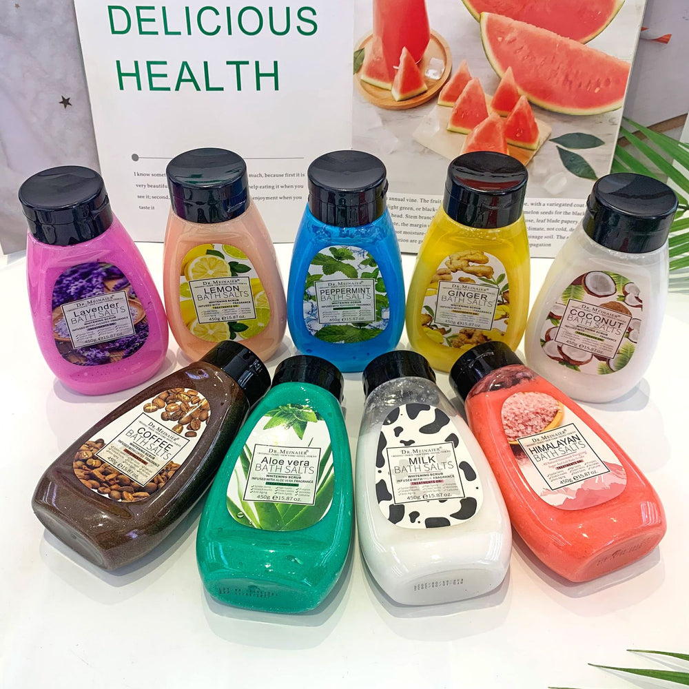 Export strawberry scrub bath salt deep exfoliating scrub shower gel coffee scrub wet salt factory wholesale
