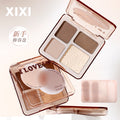 Makeup xixi depicts four-color contouring powder palette, stereo brightening shadow, high-gloss contouring all-in-one comprehensive palette