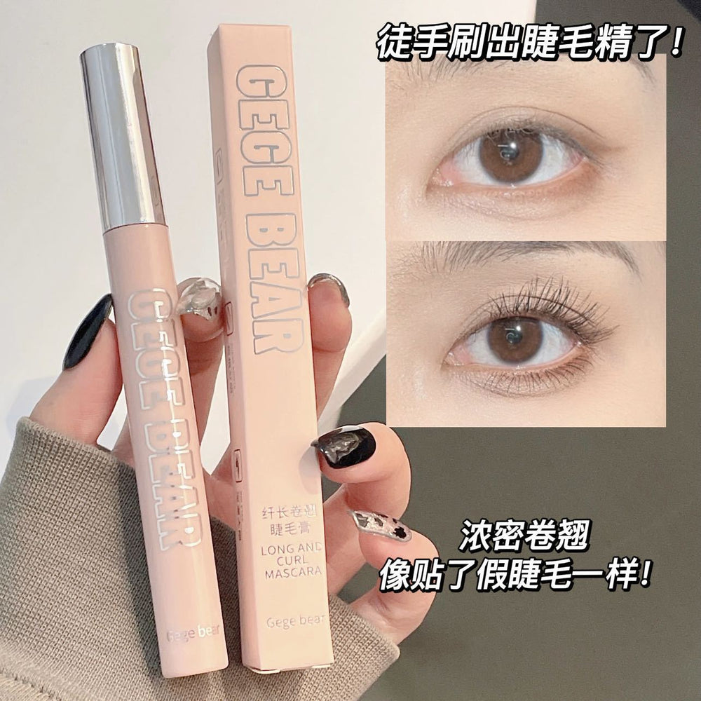 Gege bear gege bear slim curl mascara small brush head thick and long-lasting hair-styling waterproof non-smudged