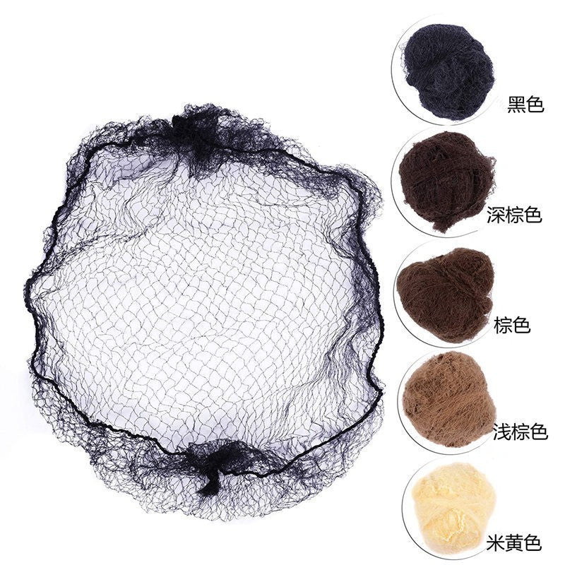 K-style invisible hair net stewardess kids ballet dance professional hair bun head flower headwear net pocket net cover handmade lace