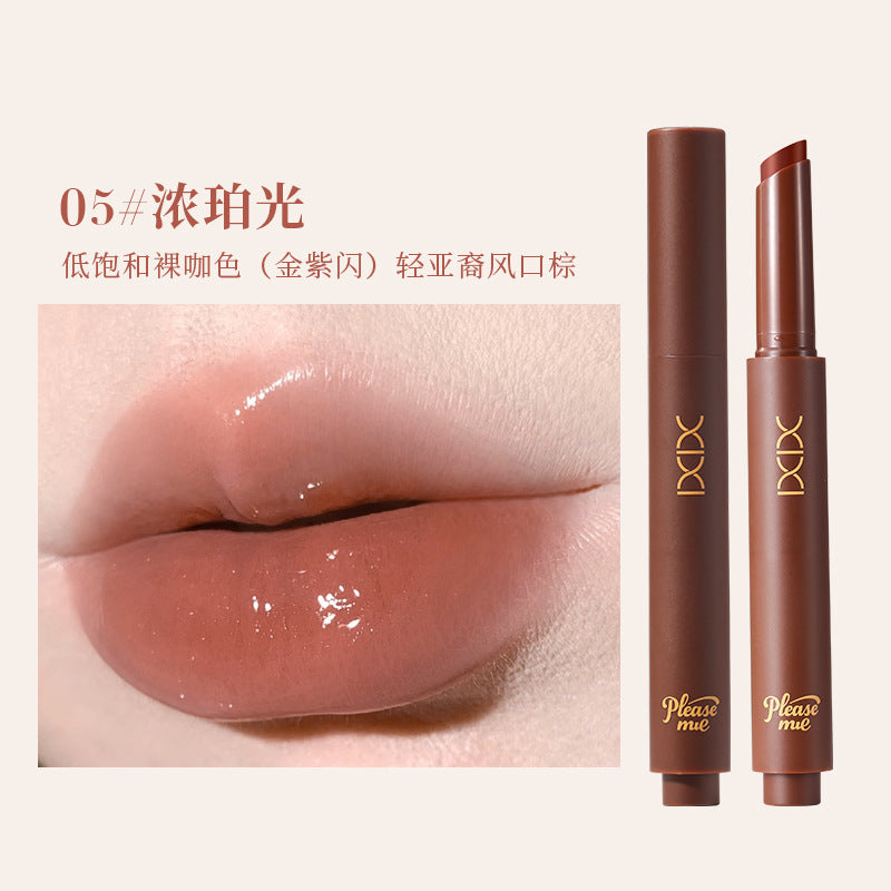 Makeup xixi winter collection light honey water gloss lipstick mirror pure desire pseudo-no makeup moisturizing low saturation whitening solid lip gloss