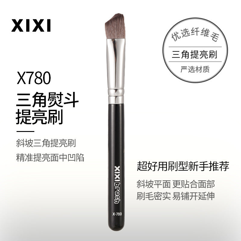 Xixi triangular bevel iron brightening brush highlighting brush concealer brush facial local brightening tear trough brush beauty tool