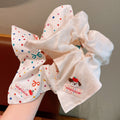Floral kids square scarf large intestine hair tie girl 2025new arrivaltie ponytail hair rope female princess ball head headwear