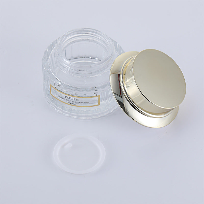 New cosmetic glass bottle suit packaging material 120ml pressed lotion essential oil glass bottle 30g cream bottle