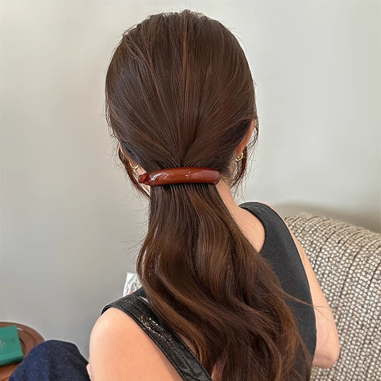 Ankola red casualclassynew arrival bright banana horizontal clip one-word clip elegant half-tied hair clip twist clip