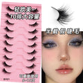 Export half-eye false eyelashes 10 pairs of cat-eye eyelashes fox style fashion black stem thick curled eyelashes one piece